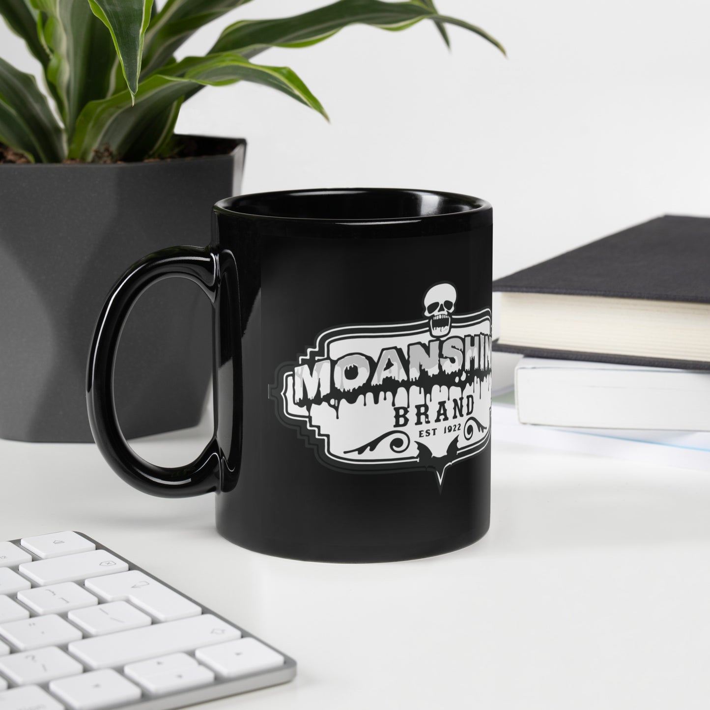 Moanshine Black Glossy Mug